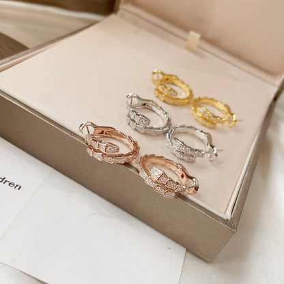 [AuraEcho Jewelry]SERPENTI EARRINGS DIAMOND