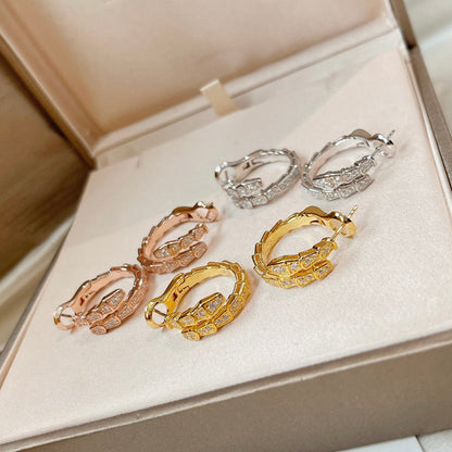 [AuraEcho Jewelry]SERPENTI EARRINGS DIAMOND