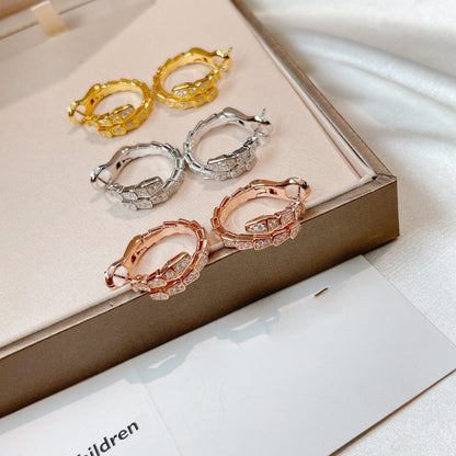 [AuraEcho Jewelry]SERPENTI EARRINGS DIAMOND