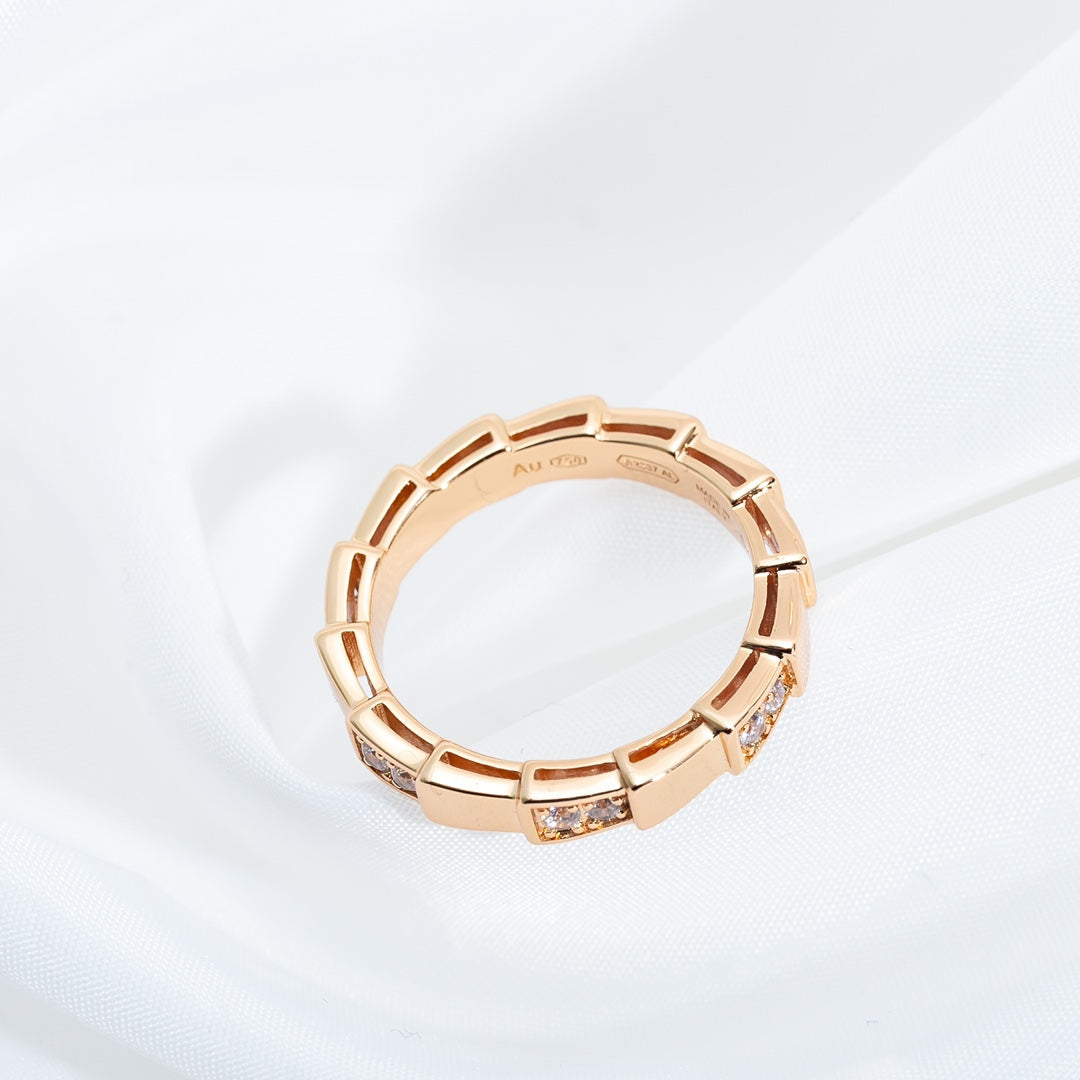 [AuraEcho Jewelry]SERPENTI RING PINK GOLD  3MM