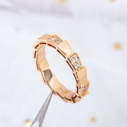 [AuraEcho Jewelry]SERPENTI RING PINK GOLD  3MM