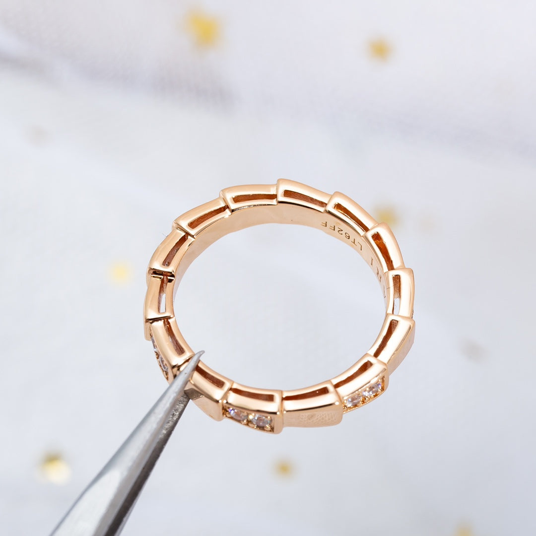 [AuraEcho Jewelry]SERPENTI RING PINK GOLD  3MM
