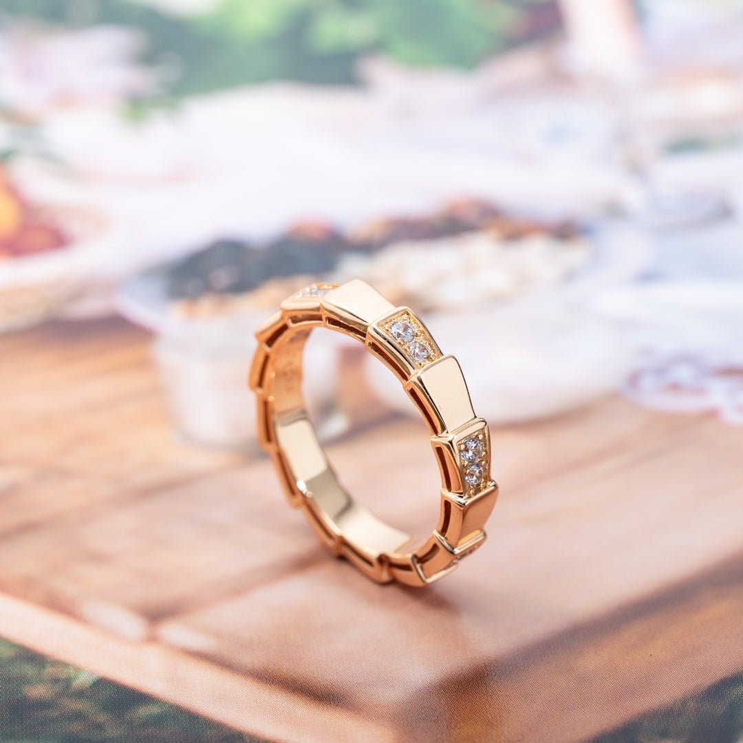 [AuraEcho Jewelry]SERPENTI RING PINK GOLD  3MM