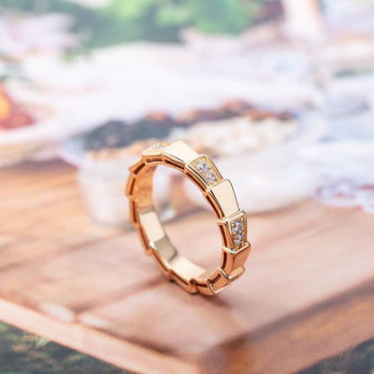 [AuraEcho Jewelry]SERPENTI RING PINK GOLD  3MM