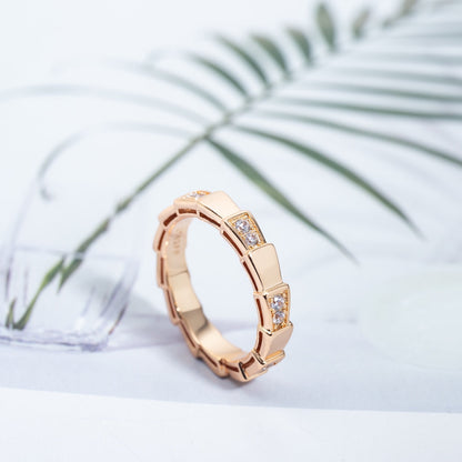 [AuraEcho Jewelry]SERPENTI RING PINK GOLD  3MM