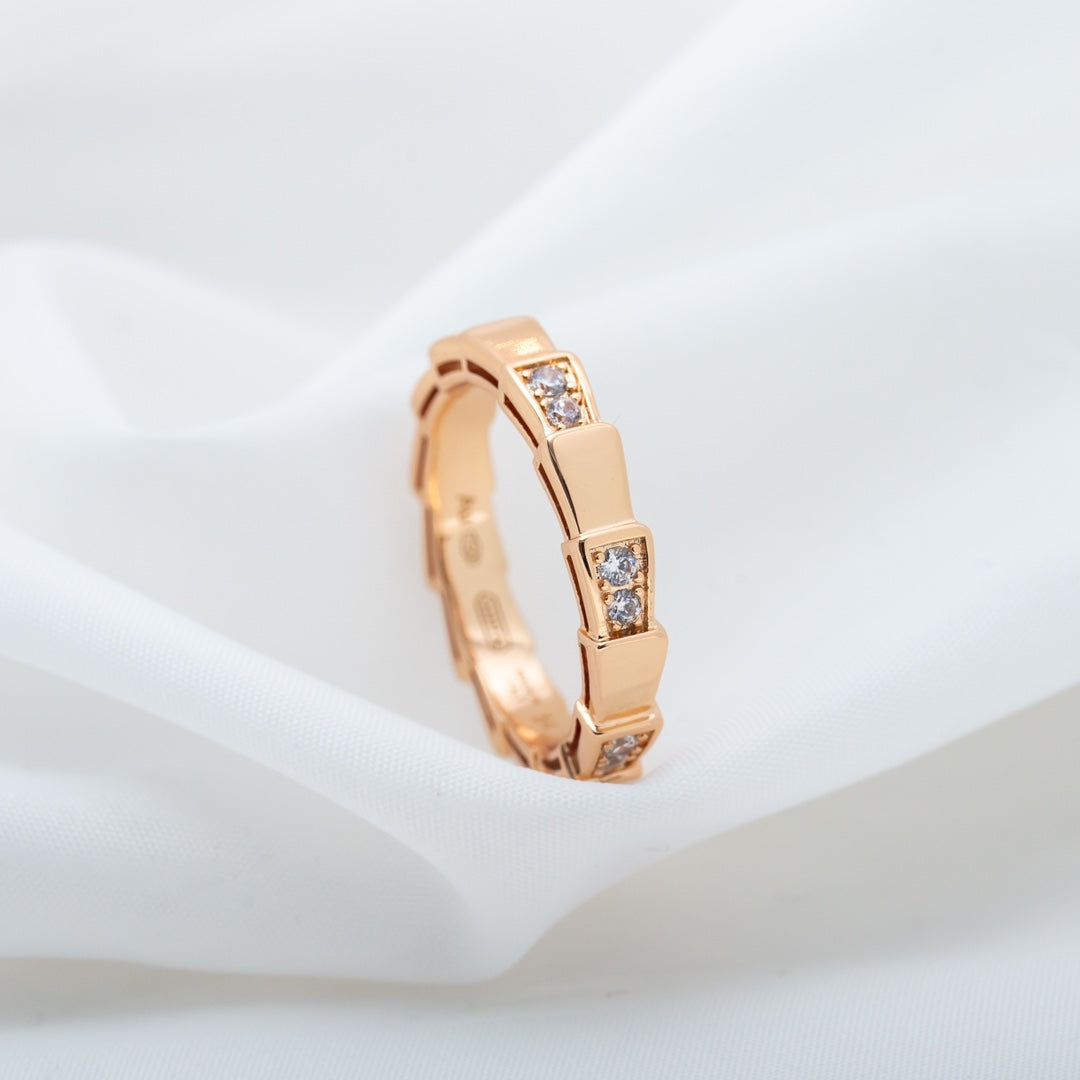 [AuraEcho Jewelry]SERPENTI RING PINK GOLD  3MM
