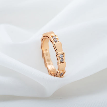 [AuraEcho Jewelry]SERPENTI RING PINK GOLD  3MM