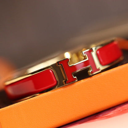 [AuraEcho Jewelry]H BRACELET 12MM GOLD