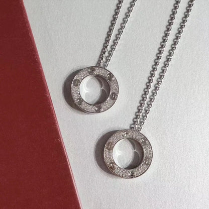 [AuraEcho Jewelry]LOVE NECKLACE ADJUSTABLE SILVER