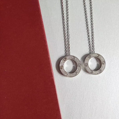 [AuraEcho Jewelry]LOVE NECKLACE ADJUSTABLE SILVER