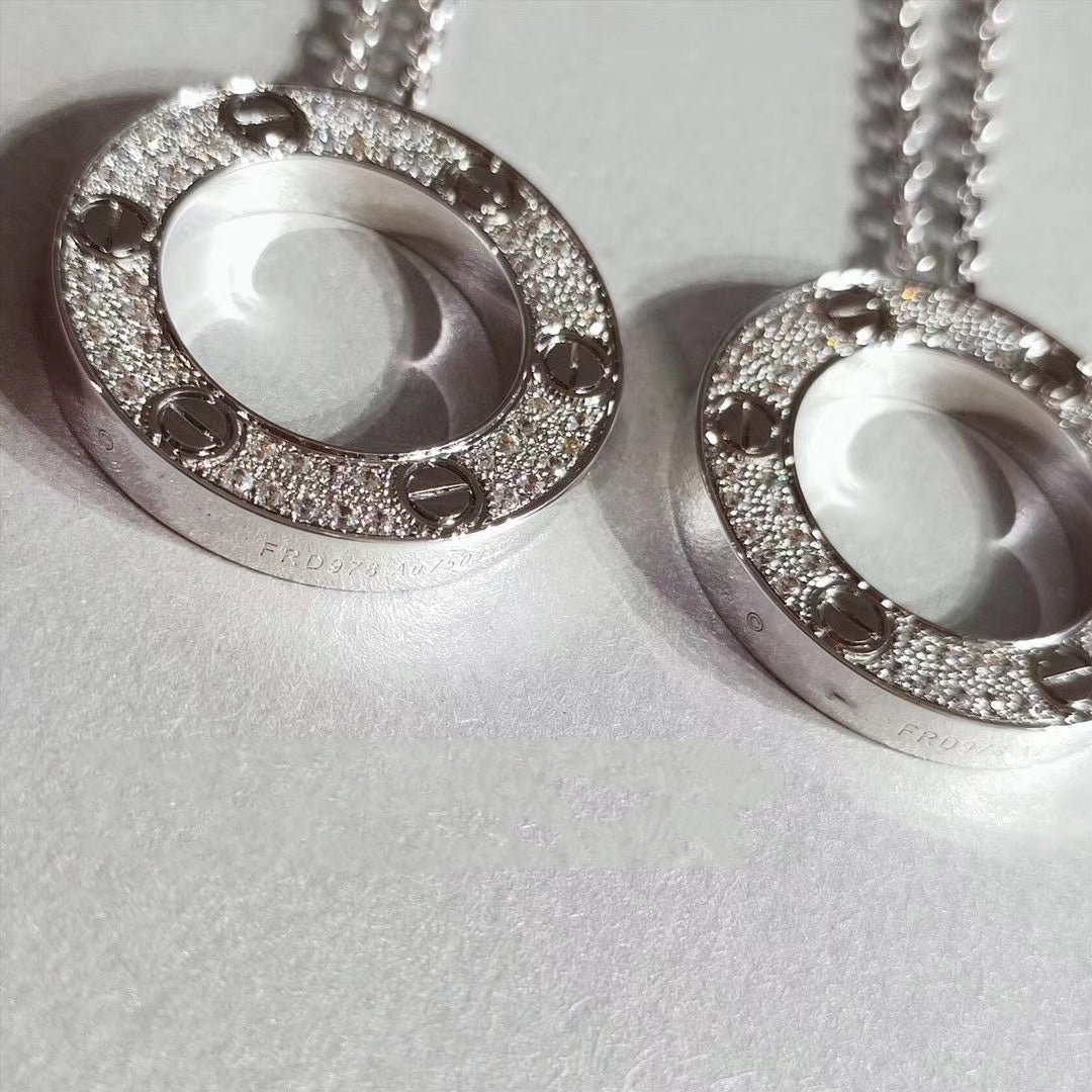 [AuraEcho Jewelry]LOVE NECKLACE ADJUSTABLE SILVER