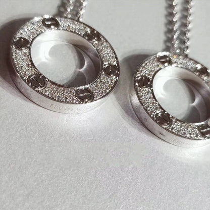 [AuraEcho Jewelry]LOVE NECKLACE ADJUSTABLE SILVER