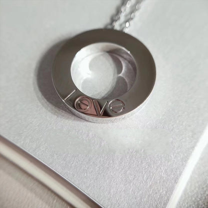 [AuraEcho Jewelry]LOVE NECKLACE ADJUSTABLE SILVER