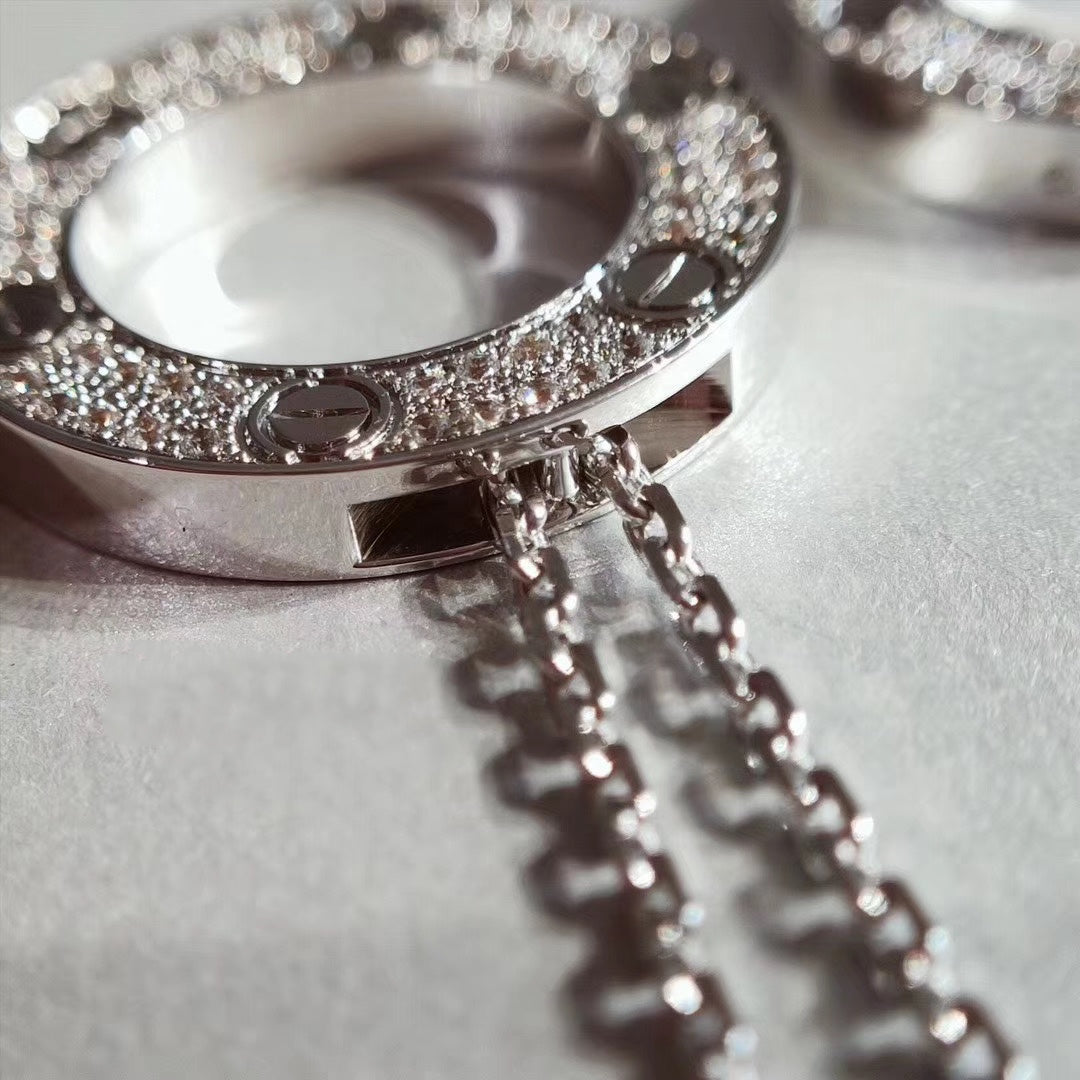 [AuraEcho Jewelry]LOVE NECKLACE ADJUSTABLE SILVER