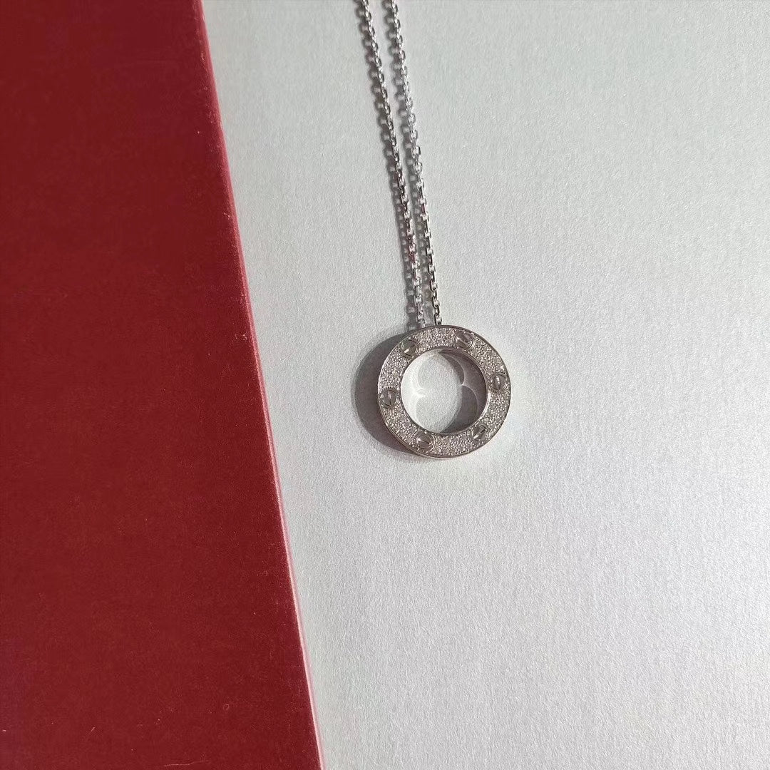 [AuraEcho Jewelry]LOVE NECKLACE ADJUSTABLE SILVER