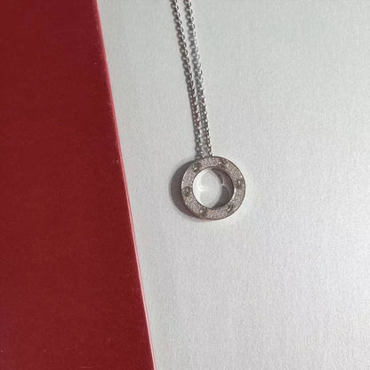 [AuraEcho Jewelry]LOVE NECKLACE ADJUSTABLE SILVER