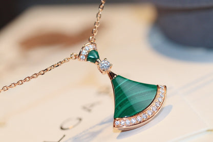 [AuraEcho Jewelry]DREAM NECKLACE MALACHITE DIAMOND