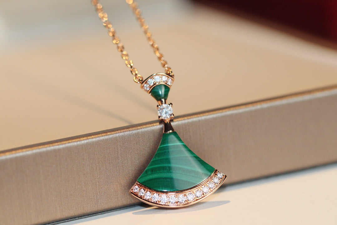 [AuraEcho Jewelry]DREAM NECKLACE MALACHITE DIAMOND