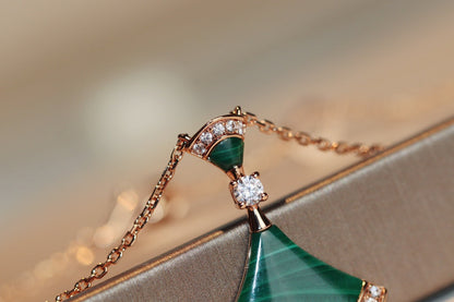 [AuraEcho Jewelry]DREAM NECKLACE MALACHITE DIAMOND