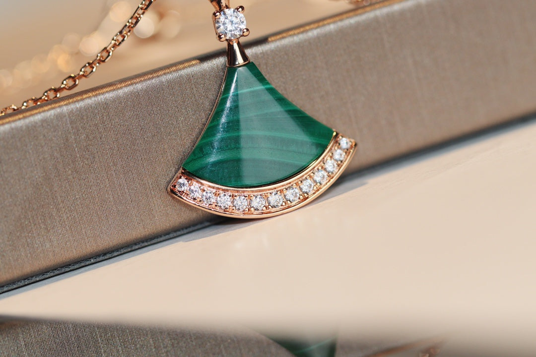 [AuraEcho Jewelry]DREAM NECKLACE MALACHITE DIAMOND