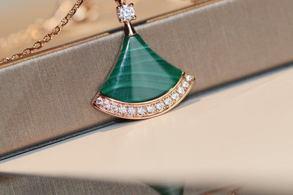 [AuraEcho Jewelry]DREAM NECKLACE MALACHITE DIAMOND