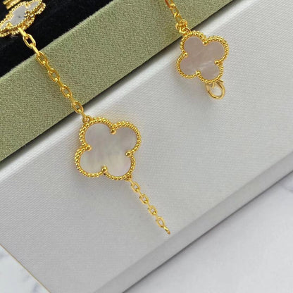 [AuraEcho Jewelry]MAGIC CLOVER MOP GOLD BRACELET 5 MOTIFS