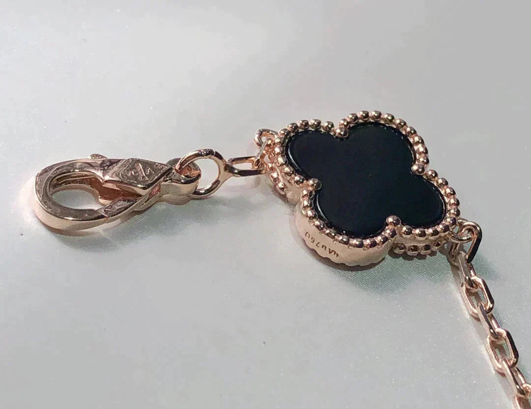 [AuraEcho Jewelry]CLOVER 5 MOTIFS MULTICOLOR  BRACELET