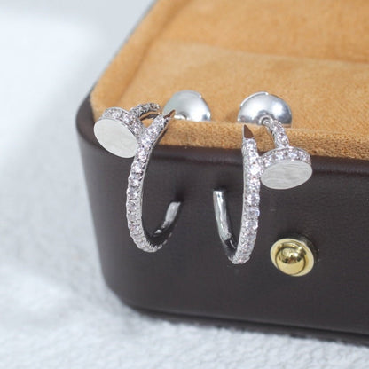 [AuraEcho Jewelry]JUSTE EARRINGS 12.75MM SILVER DIAMOND