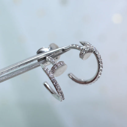 [AuraEcho Jewelry]JUSTE EARRINGS 12.75MM SILVER DIAMOND