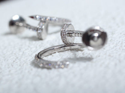 [AuraEcho Jewelry]JUSTE EARRINGS 12.75MM SILVER DIAMOND