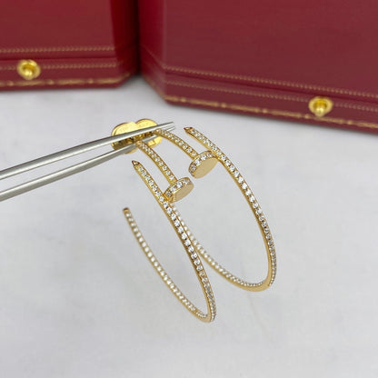 [AuraEcho Jewelry]JUSTE EARRINGS FULL DIAMONDS 1.8MM
