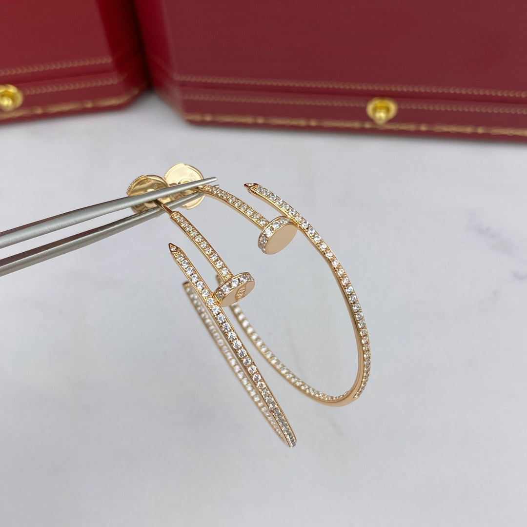 [AuraEcho Jewelry]JUSTE EARRINGS FULL DIAMONDS 1.8MM