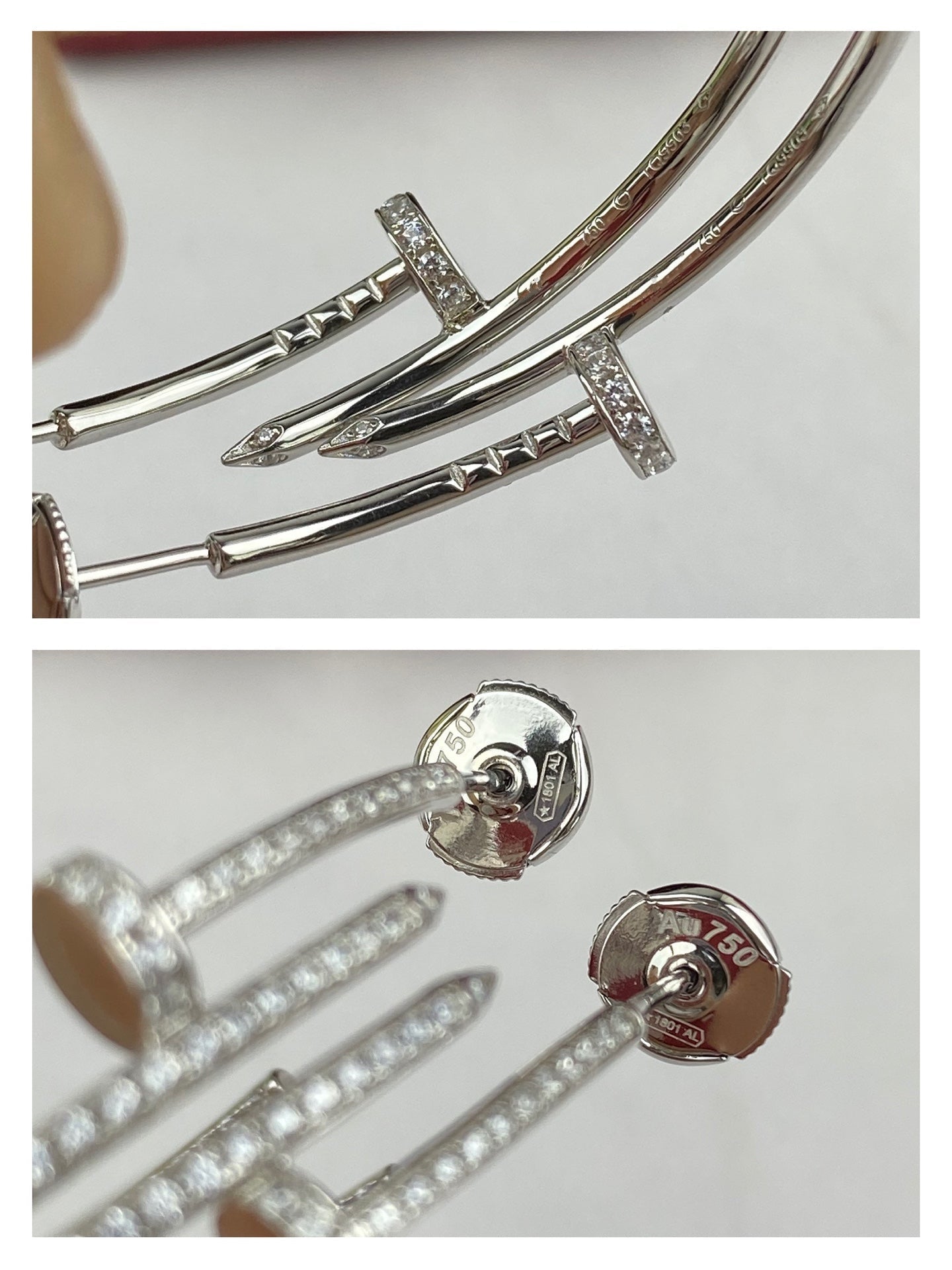 [AuraEcho Jewelry]JUSTE EARRINGS FULL DIAMONDS 1.8MM