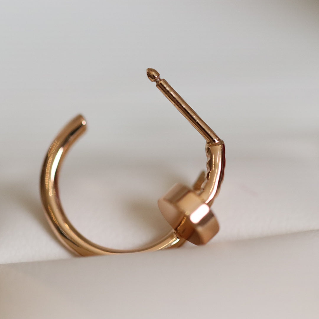 [AuraEcho Jewelry]JUSTE EARRINGS PINK GOLD