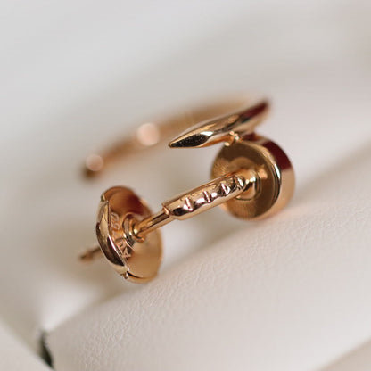 [AuraEcho Jewelry]JUSTE EARRINGS PINK GOLD