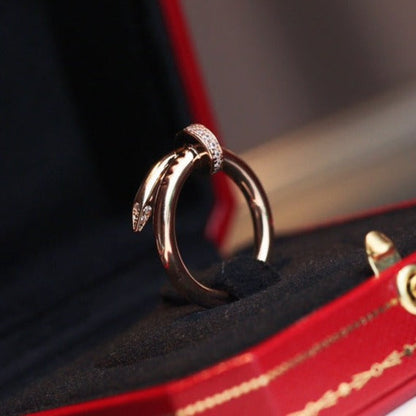 [AuraEcho Jewelry]JUSTE RING 2.65MM PINK GOLD DIAMOND