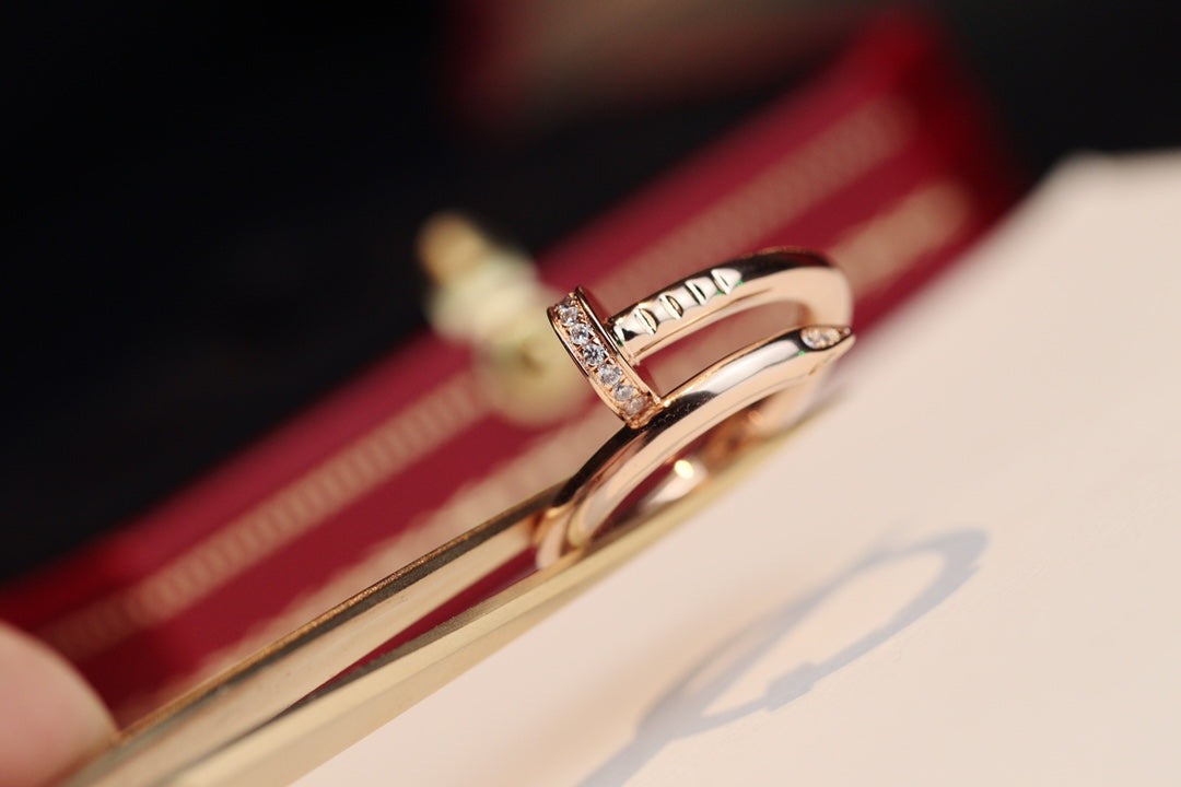 [AuraEcho Jewelry]JUSTE RING 2.65MM PINK GOLD DIAMOND