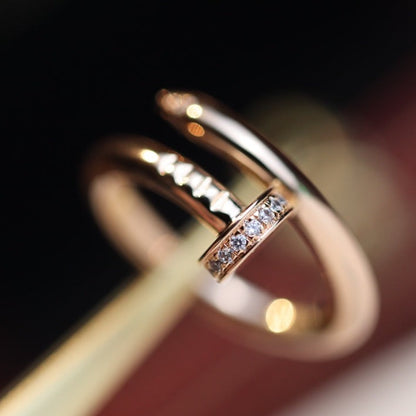 [AuraEcho Jewelry]JUSTE RING 2.65MM PINK GOLD DIAMOND