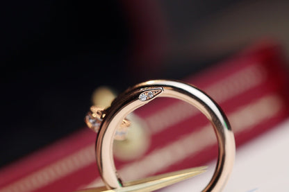 [AuraEcho Jewelry]JUSTE RING 2.65MM PINK GOLD DIAMOND