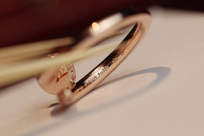 [AuraEcho Jewelry]JUSTE RING 2.65MM PINK GOLD DIAMOND