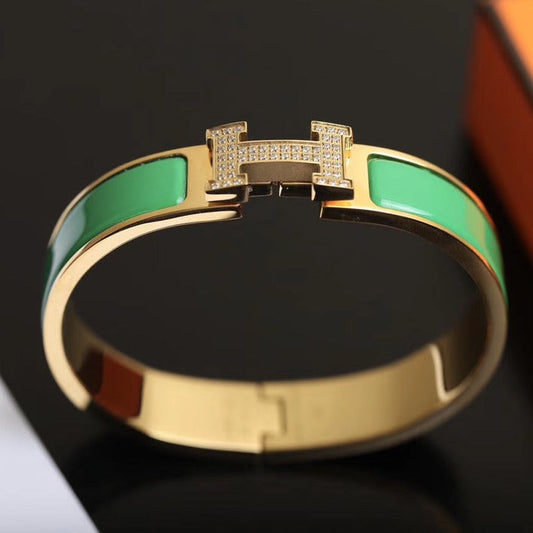 [AuraEcho Jewelry]H BRACELET GOLD DIAMOND