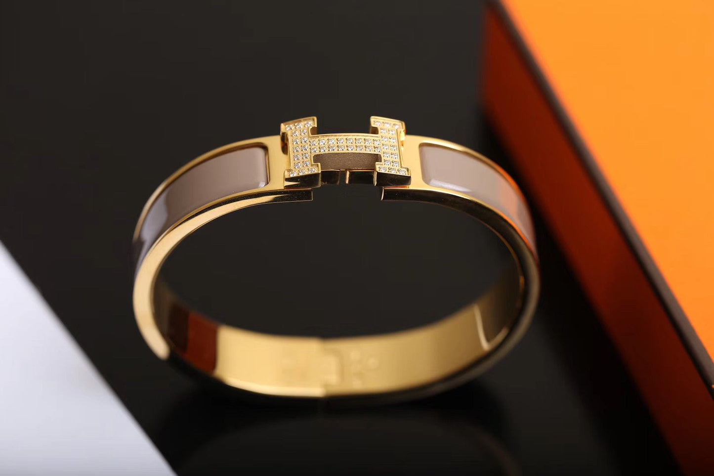 [AuraEcho Jewelry]H BRACELET GOLD DIAMOND