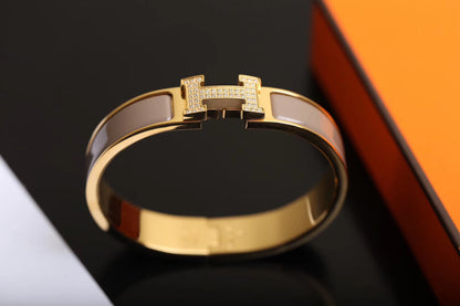 [AuraEcho Jewelry]H BRACELET GOLD DIAMOND