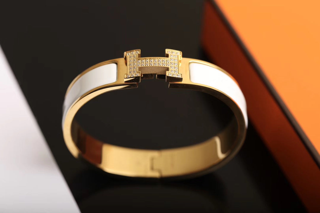 [AuraEcho Jewelry]H BRACELET GOLD DIAMOND