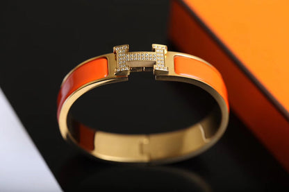 [AuraEcho Jewelry]H BRACELET GOLD DIAMOND