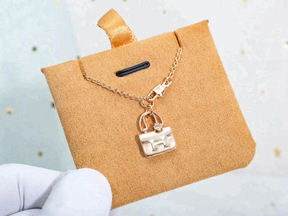 [AuraEcho Jewelry]AMULETTE PEDANT ROSE GOLD NECKLACE