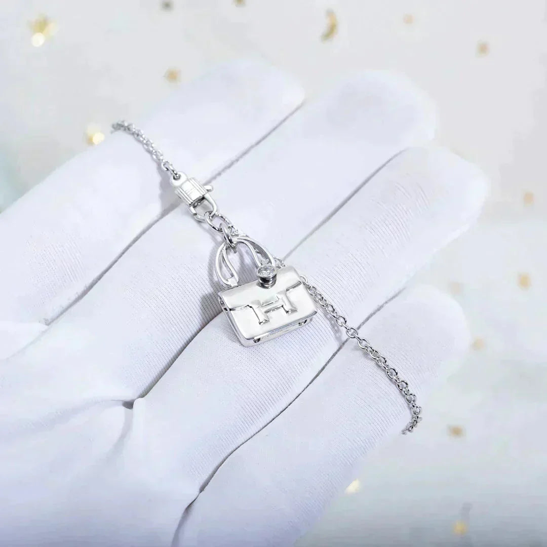 [AuraEcho Jewelry]AMULETTE PEDANT SILVER NECKLACE