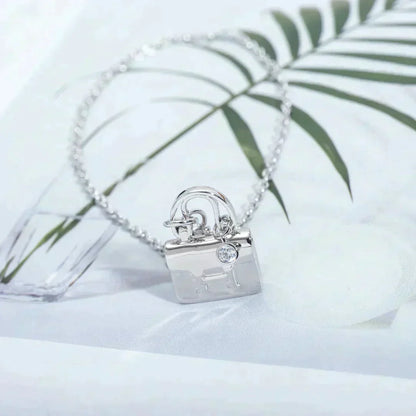 [AuraEcho Jewelry]AMULETTE PEDANT SILVER NECKLACE