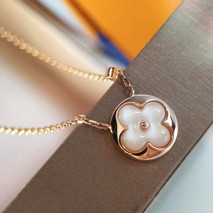 [AuraEcho Jewelry]SUN MOP GOLD 1 DIAMOND NECKLACE