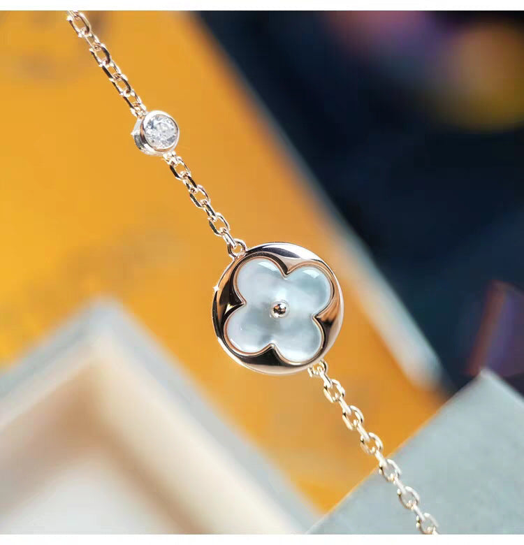 [AuraEcho Jewelry]SUN MOP GOLD 1 DIAMOND NECKLACE